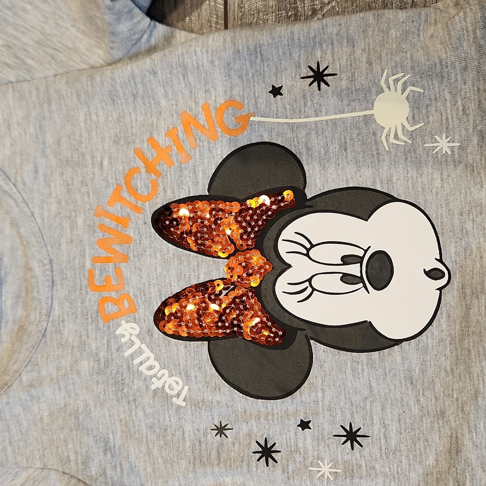 EUC Disney Minnie Mouse Totally Bewitching Infant Girls sz 12M long sleeve shirt - Picture 2 of 5